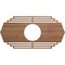 Ekena Millwork Chrysler Wood Fretwork Pierced Ceiling Medallion, Walnut, 20"W x 10"H x 5 1/4"ID x 3/8"T CMWP20X10X0375CSWA - alternate 1